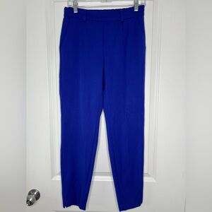 .OBJECT Cobalt Blue Size 38 Objlisa Slim Pants Front Pockets Tapered Ankle